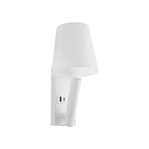 LED Nástěnná lampa s USB portem LED/2W/230V 3000K bílá 240006 obraz