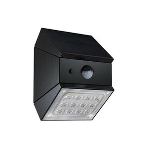 LED Nástěnné solární svítidlo se senzorem LED/2, 5W/3, 7V IP65 1200 mAh černá 24096 obraz