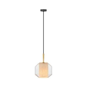 Zuma Line 003064-034742-Lustr na lanku SOLIX 1xE27/25W/230V pr.22 cm zlatá/černá 003064-034742 obraz