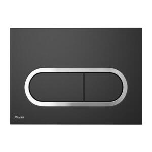 Ravak X01797 - Splachovací tlačítko 24, 7x16, 5 cm CHROME černá X01797 obraz