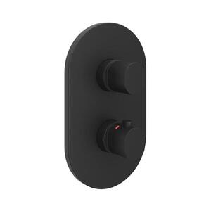 Ravak X070469 -Termo. sprchová baterie pro podomítkovou instalaci CHROME černá X070469 obraz