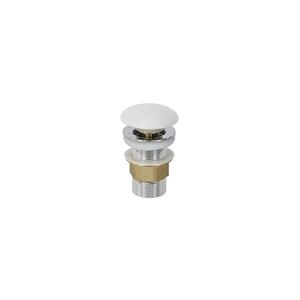Bathco 0212MT-Umyvadlová výpusť bez přep. CLICK-CLACK pr.6cm les. chr./mat. bílá 0212MT obraz