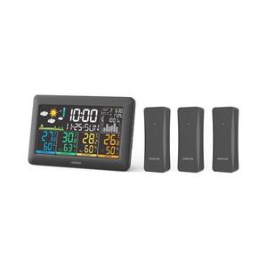 Sencor - Meteostanice s barevným LCD displejem + 3 senzory 3xAA + 6xAA černá 52000383 obraz