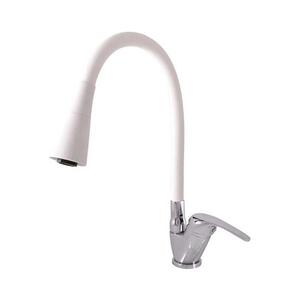 RAV Slezák SA006.0/13CB - Dřezová baterie SAZAVA 35, 6 cm bílá/lesklý chrom SA006.0/13CB obraz