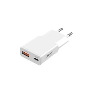 Winner Group - Nabíjecí adaptér GaN 1xUSB-A + 1xUSB-C 30W bílá WINSITGA30CA obraz