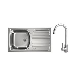 ALVEUS - Kuchyňský dřez BASIC 78x43, 5 cm + dřezová baterie VIOLA 36, 7 cm nerez AV0146+AV0148 obraz