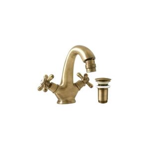 RAV Slezák MK143.0SM - Bidetová baterie + výpusť MORAVA RETRO 16 cm stará mosaz MK143.0SM obraz