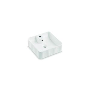 Bathco 4163 - Umyvadlo na desku CIRCUS 40x40 cm porcelán/bílá 4163 obraz