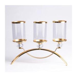 Estilo Home Svícen GLAMOUR zlatá/čirá 5905623251073 obraz