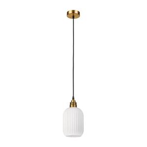 Lustr na lanku HECTOR 1xE27/15W/230V bílá/mosaz pr. 14 cm LM-1.297/A obraz