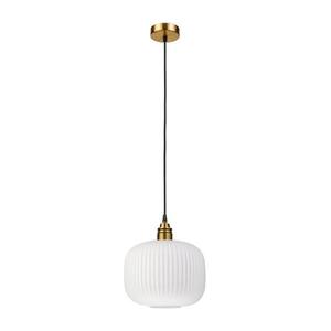 Lustr na lanku HECTOR 1xE27/15W/230V bílá/mosaz pr. 25 cm LM-1.297/E obraz