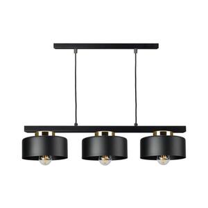 Keter Lighting Lustr na lanku IGNIA 3xE27/60W/230V černá/zlatá 3397 obraz