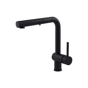 Paffoni - Dřezová baterie s vytahovací sprškou LIGHT 29, 2 cm černá LIG285NO-MET obraz