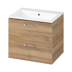 Cersanit S801-457 - Závěsná koupelnová skříňka s umyvadlem NIKO 60x45 cm ořech S801-457 obraz