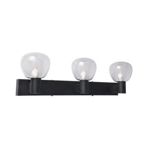 Koupelnové nástěnné svítidlo POLA 3xG9/5W/230V IP44 černá/čirá 336033 obraz