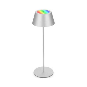 Brilo - LED RGB St nab doty stolní lampa KIKI LED/2, 6W/5V IP44 2600 mAh stříbrná 7466018 obraz