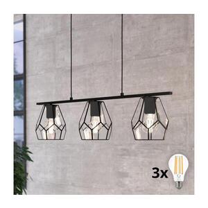Eglo 43644 - LED Lustr na lanku MARDYKE 3xE27/40W/230V 43644 obraz