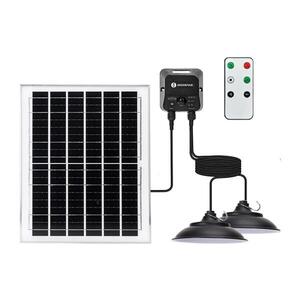 B.V. - LED Solární lustr 2xLED/70W/12V 12000 mAh 6500K pr. 23, 5 cm + DO B1020135T obraz