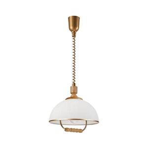 Stahovací lustr RAMONA 1xE27/60W/230V hnědá/bílá/dub LM-1.1.107/DĄB obraz