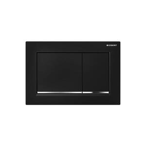 Geberit 115.080.KM.1 - Splachovací tlačítko Omega30 21, 2x14, 2 cm černá/l. chrom 115.080.KM.1 obraz