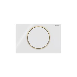 Geberit 115.758.KK.5 - Splachovací tlačítko 10 24, 6x16, 4 cm bílá/zlatá 115.758.KK.5 obraz