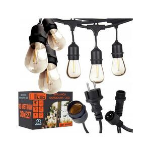 SmartLED LED Venkovní dekorační řetěz 15xE27/1W/230V 15, 94 m IP44 černá 4534 obraz