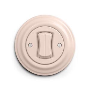 lap - Retro dvojité tlačítko s rámečkem starorůžová KA0119+KA0127 obraz