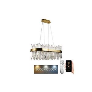 LED Stmívatelný křišťálový lustr na lanku LED/90W/230V + dálkové ovládání J6334/C obraz
