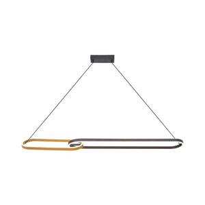 Zuma Line P241145502A - LED Lustr na lanku RAVON 2xLED/40W/230V černá/zlatá P241145502A obraz