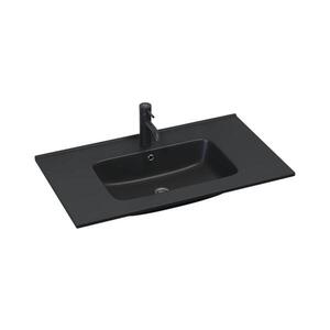 BATH DELUXE Zápustné umyvadlo LILLESNAD 81x46cm keramika/černá 06-080-27-02-00 obraz