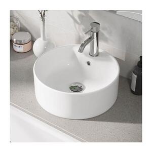 BATH DELUXE Umyvadlo na desku VIKEDAL pr. 38 cm keramika/bílá 06-038-09-11-00 obraz