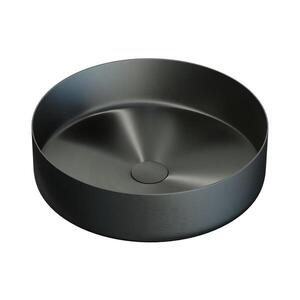 BATH DELUXE Umyvadlo na desku LJORDAL pr. 40 cm ocel/černá 06-040-16-02-00 obraz