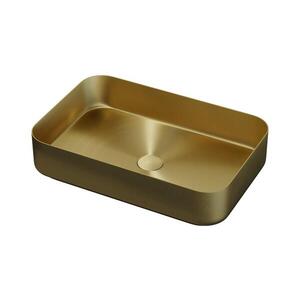 BATH DELUXE Umyvadlo na desku LJORDAL 52x34 cm ocel/mosaz 06-052-18-70-00 obraz