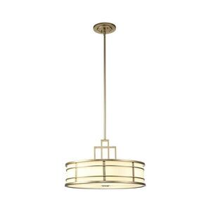 Elstead Feiss FE-FUSION-P-L-PNBR - Lustr na tyči FUSION 3xE27/40W/230V zlatá FE-FUSION-P-L-PNBR obraz