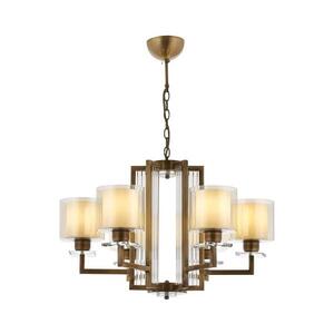 Lustr na řetězu VARANA 6xE27/40W/230V bronzová 301AUR1184 obraz