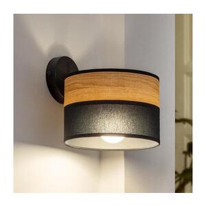 Nástěnná lampa ALBA 1xE27/15W/230V černá/hnědá KK-2015/1 BK+WOOD+BK obraz