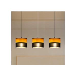 Lustr na lanku ALBA 3xE27/15W/230V černá/hnědá W-L 2015/3 BK+WOOD+BK obraz