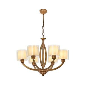 Lustr na řetězu LAHORE 6xE27/40W/230V bronzová 301AUR1306 obraz