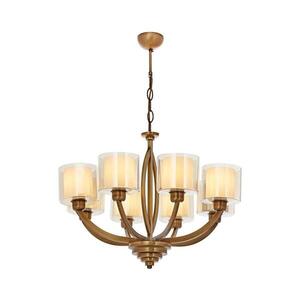 Lustr na řetězu LAHORE 8xE27/40W/230V bronzová 301AUR1307 obraz