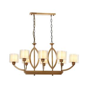 Lustr na řetězu LAHORE 8xE27/40W/230V bronzová 301AUR1314 obraz
