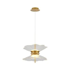 LED Lustr na lanku BUTTERFLY 2xLED/10W/230V 3000K zlatá 414LRC1356 obraz