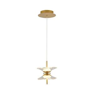 LED Lustr na lanku BUTTERFLY 2xLED/5W/230V 3000K zlatá 414LRC1357 obraz