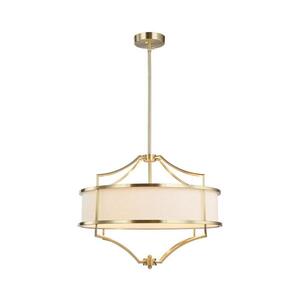 Open Design OR80933 - Lustr na tyči STESSO 4xE27/15W/230V pr. 55 cm mosaz/bílá OR80933 obraz