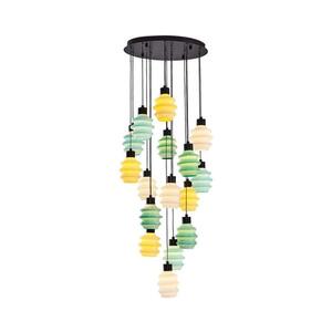 LED Lustr na lanku CACTUS 16xLED/3, 12W/230V 3000K zelená/žlutá/bílá 414LRC2014 obraz