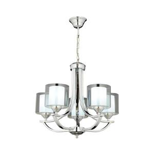 Lustr na řetězu NOVARA 5xE27/40W/230V lesklý chrom 683AVN1434 obraz