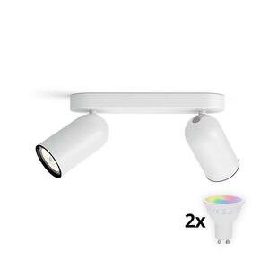Philips - LED RGBW Stmívatelné bodové svítidlo PONGEE 2xGU10/4, 8W/230V bílá + DO P2049+2xAI2362 obraz