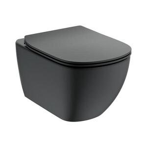 Ideal Standard T3546V3 - Závěsné WC s prkénkem SoftClose TESI keramika/černá T3546V3 obraz