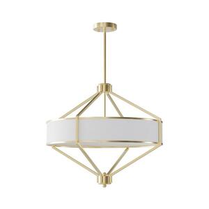 Open Design OR85839 - Lustr na tyči ZUNDO 4xE27/15W/230V mosaz/bílá OR85839 obraz