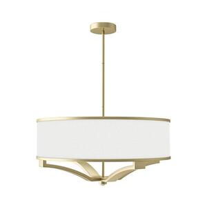 Open Design OR84818 - Lustr na tyči GERDO 4xE27/12W/230V mosaz/bílá OR84818 obraz