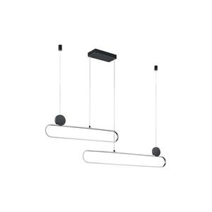 Trio - LED Stm. lustr na lanku GRANT LED/54W/230V 2300/3000/4000K černá/chrom 342710205 obraz